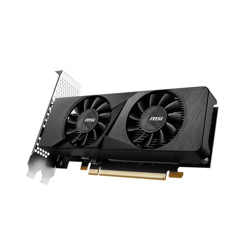 MSI GeForce RTX 3050 LP 6G OC Low Profile Gaming Graphics Card, 1492 MHz Boost Clock, 6GB GDDR6, PCI-E 4.0, 1x DisplayPort 1.4a, 2x HDMI