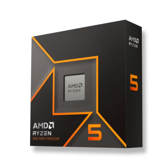 AMD 100-100001405WOF Ryzen 5 9600X 6Cores/12Threads, 65 watts, Max Boost Clock 5.4 GHz, PCIE 5.0, 32MB Cache, Radeon™ Graphics, 2200 MHz Frequency