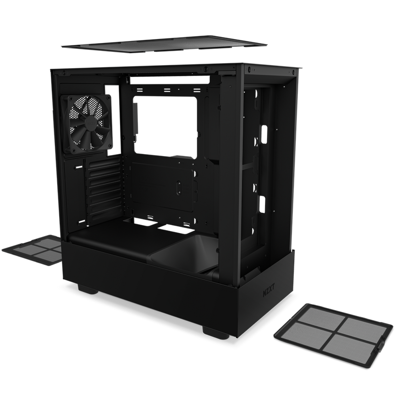 NZXT H Series H5 Flow Edition ATX Mid Tower Chassis All Black color