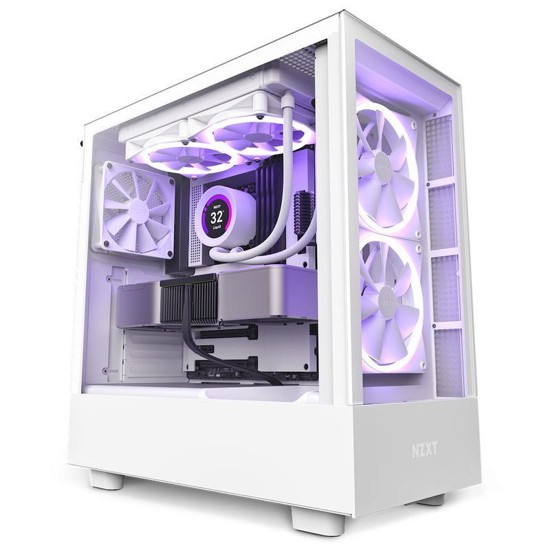 NZXT H Series H5 Elite Edition ATX Mid Tower Chassis All White color