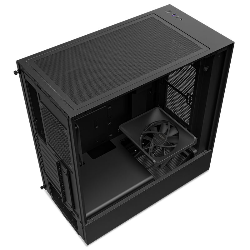 NZXT H Series H5 Flow Edition ATX Mid Tower Chassis All Black color