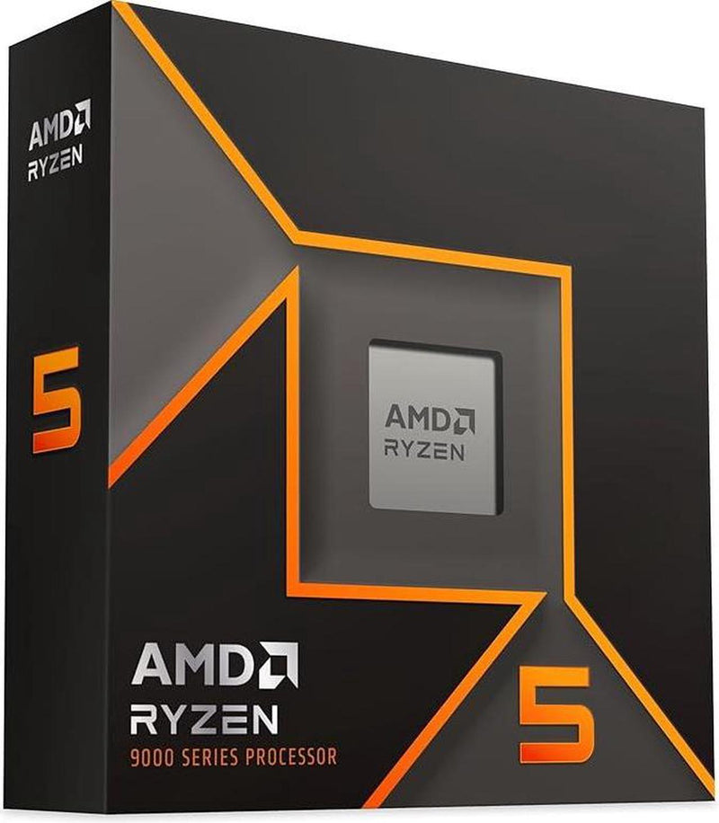 AMD 100-100001405WOF Ryzen 5 9600X 6Cores/12Threads, 65 watts, Max Boost Clock 5.4 GHz, PCIE 5.0, 32MB Cache, Radeon™ Graphics, 2200 MHz Frequency