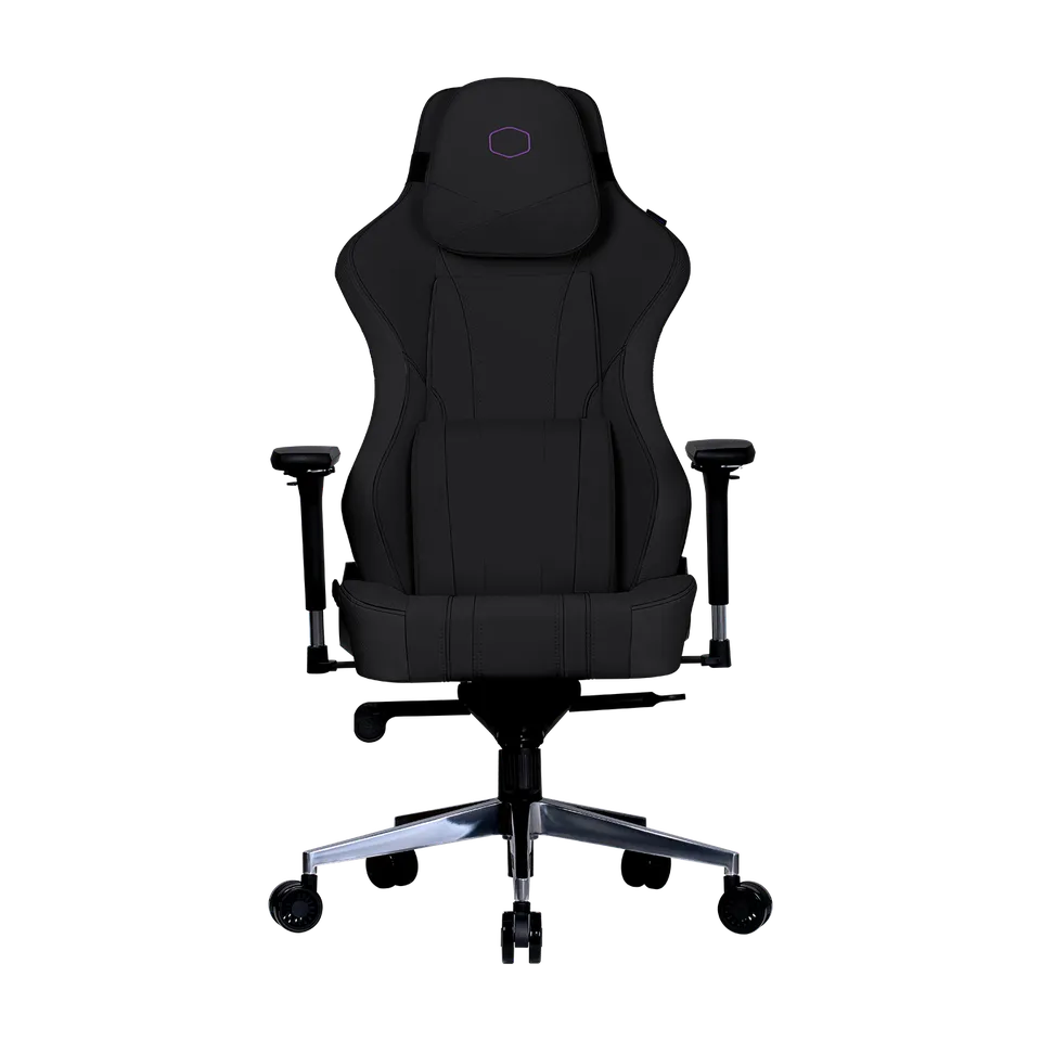 Cooler Master CMI-GCX2C-BK Caliber X2C Gaming Chair COOL-IN Edition, Black Colour, COOL-IN Tech, Designed for Ultra Comfort and Style, Comes with Ergo Head&Built-In Lumbar Pillows