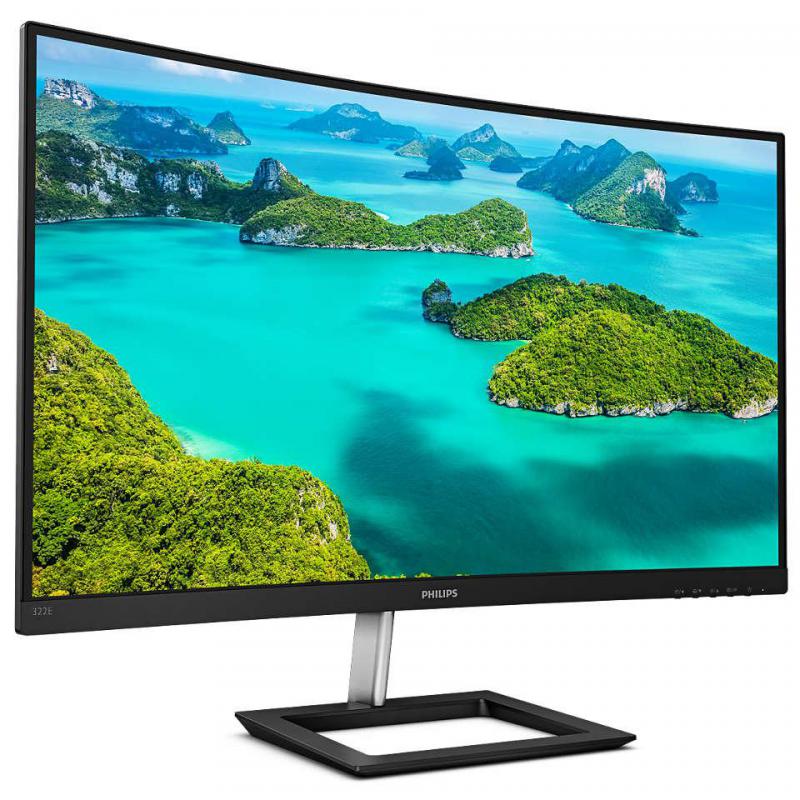 Philips 322E1C 31.5" (16:9) FHD Curved Monitor. VA, 1920x1080, 4ms, VGA, HDMI, DP, 1500R, 3YR