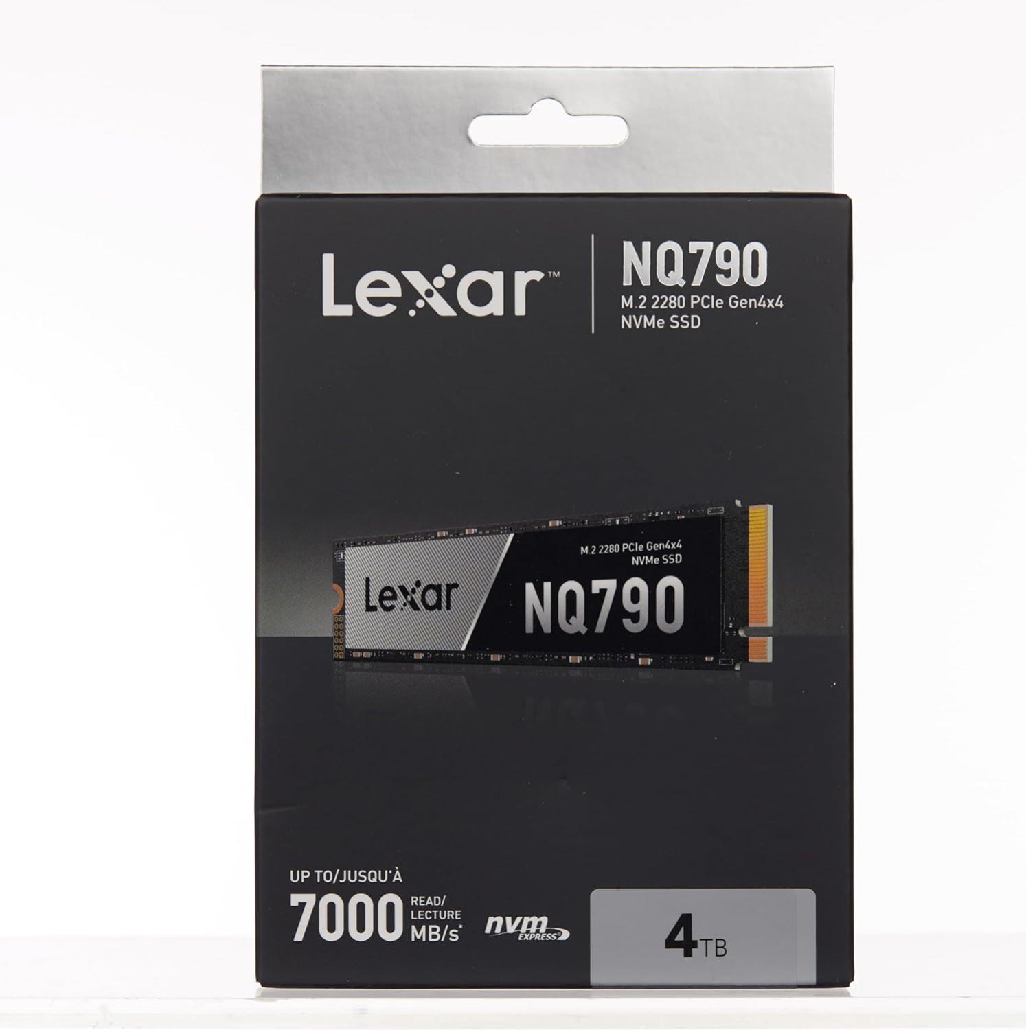 Lexar LNQ790X004T-RNNNG NQ790 4TB SSD, M.2 2280 PCIe Gen4x4 NVMe 1.4 Internal SSD, 5 Years Warranty