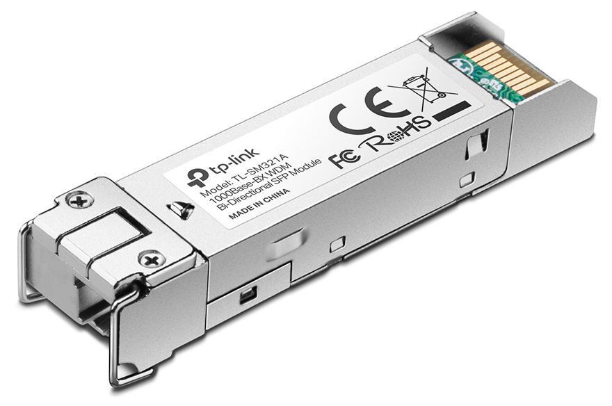 TP-Link SM321A 1000Base-BX WDM Bi-Directional SFP Module, LC connector, TX:1550nm/RX:1310nm, single-mode, 10km