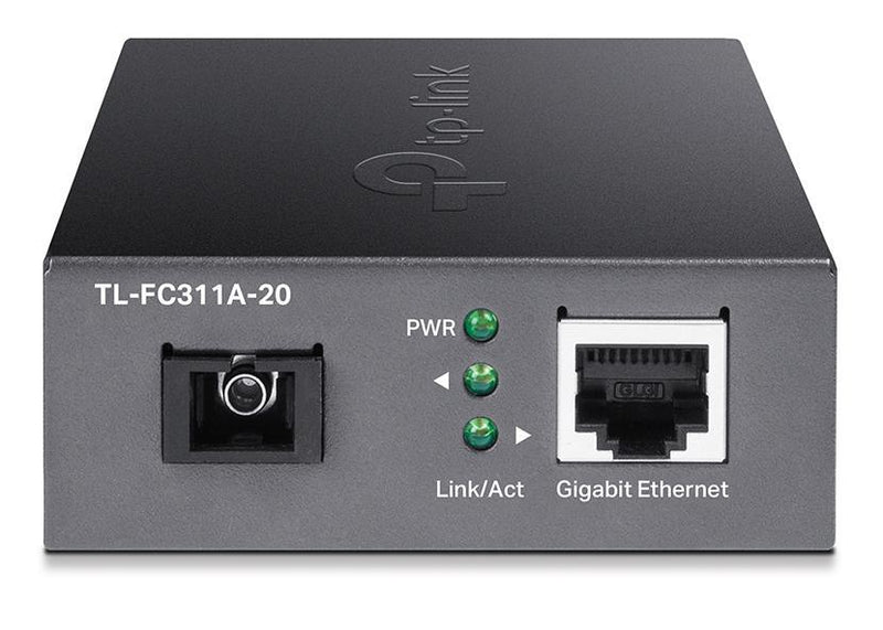 TP-Link FC311A-20 10/100/1000 Mbps RJ45 to 1000 Mbps Single-mode SC WDM Bi-Directional Fiber Converter