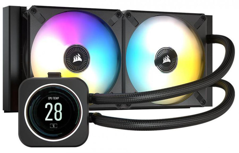 Corsair iCUE H100i ELITE 240mm Liquid CPU Cooler with LCD Display