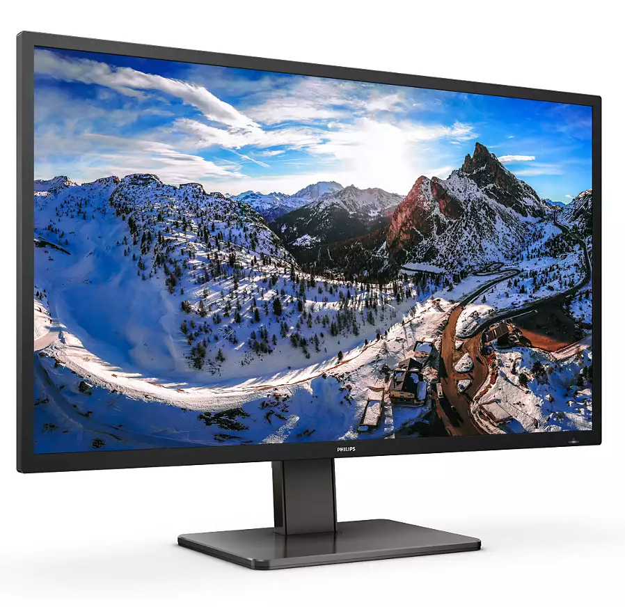 Philips 439P1 43" (16:9) UHD Monitor. VA, 3840x2160, 4ms, 60Hz, HDMI, DP, USB-C/90W PD, RJ45, RS232, H/Adj, KVM, MultiVeiw, Speaker, Remote, 4YR