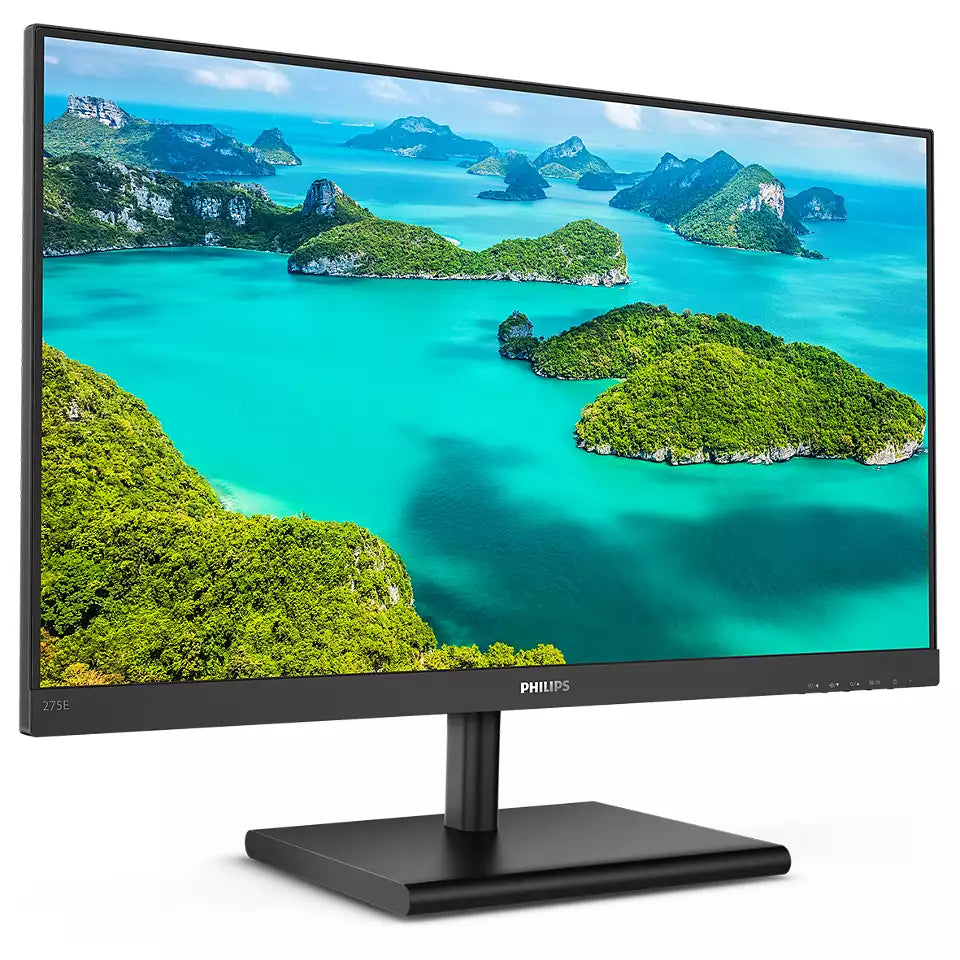 Philips 275E1S 27" (16:9) QHD Monitor. IPS, 2560x1440, 4ms, 75Hz, VGA, HDMI, DP, 3YR