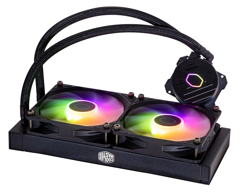 Cooler Master MLW-D24M-A18PZ-R1 ML240L Core ARGB, 2x New 120 ARGB Fan, New Dual Chamber Gen S, 240mm Radiator with Larger Surface Area, CryoFuze Thermal Paste