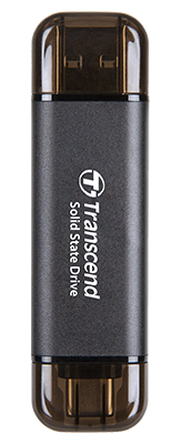 Transcend TS512GESD310C 512GB ESD310 Portable SSD.  Black, USB Type C/Type A, Up to 1,050 MB/s