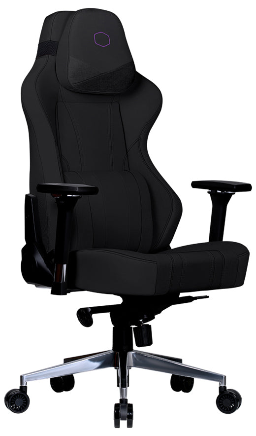 Cooler Master CMI-GCX2C-BK Caliber X2C Gaming Chair COOL-IN Edition, Black Colour, COOL-IN Tech, Designed for Ultra Comfort and Style, Comes with Ergo Head&Built-In Lumbar Pillows