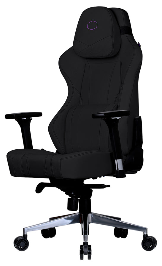 Cooler Master CMI-GCX2C-BK Caliber X2C Gaming Chair COOL-IN Edition, Black Colour, COOL-IN Tech, Designed for Ultra Comfort and Style, Comes with Ergo Head&Built-In Lumbar Pillows