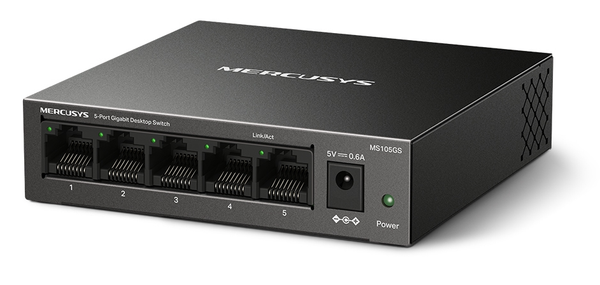 Mercusys MS105GP 5-Port Gigabit Desktop Switch with  4-Port PoE+