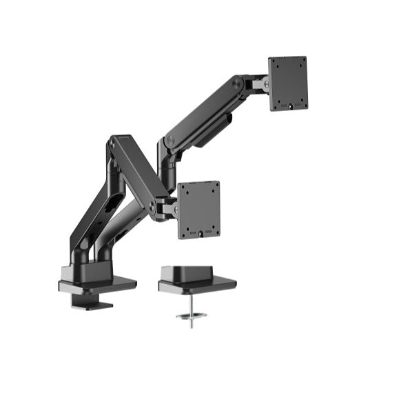 Brateck LDT81-C024-B NOTEWORTHY HEAVY-DUTY GAS SPRING DUAL MONITOR ARM Fit Most 17"-35" Monitor Fine Texture Black