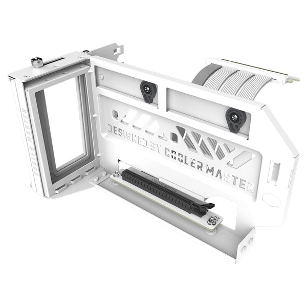 Cooler Master MCA-U000R-WFVK03 White Universal Vertical VGA Card Holder V3 + PCI-E x16 4.0 165mm Riser Cable, Support 7 PCIE slots chassis