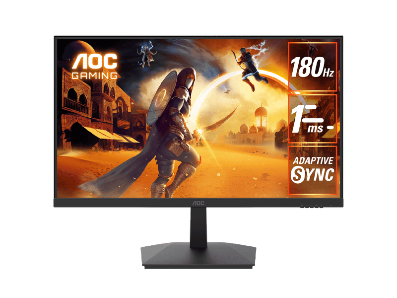 AOC 27G15N 27" Gaming Monitor. FHD 1920X1080,180HZ, DP/HDMI, 1MS, VA, 16:9 W-LED, HDR10, VESA100X100, 3 Year Warranty