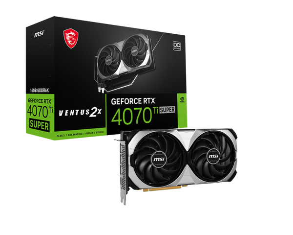 MSI GeForce RTX 4070 Ti SUPER 16G VENTUS 2X OC Gaming Graphics Card