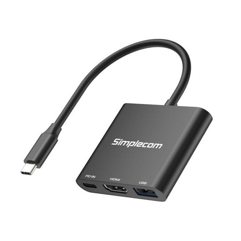 Simplecom DA320 USB-C 3-In-1 Adapter USB 3.2 Gen 1 5Gbps PD HDMI 2.0 4K@60Hz