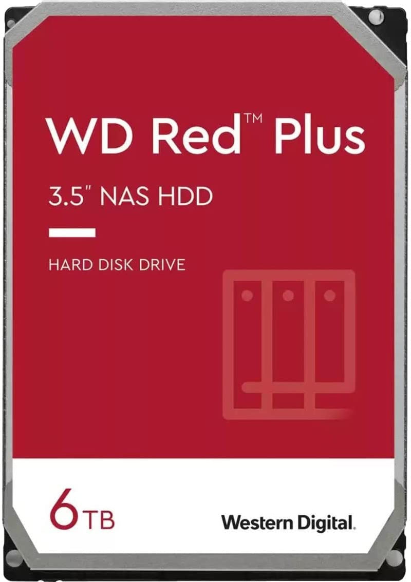 Western Digital Red Plus WD60EFPX internal hard drive 3.5" 6000 GB Serial ATA III