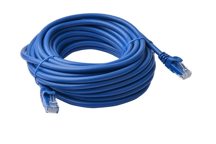 8Ware PL6A-50BLU CAT6A Cable 50m - Blue Color RJ45 Ethernet Network LAN UTP Patch Cord Snagless