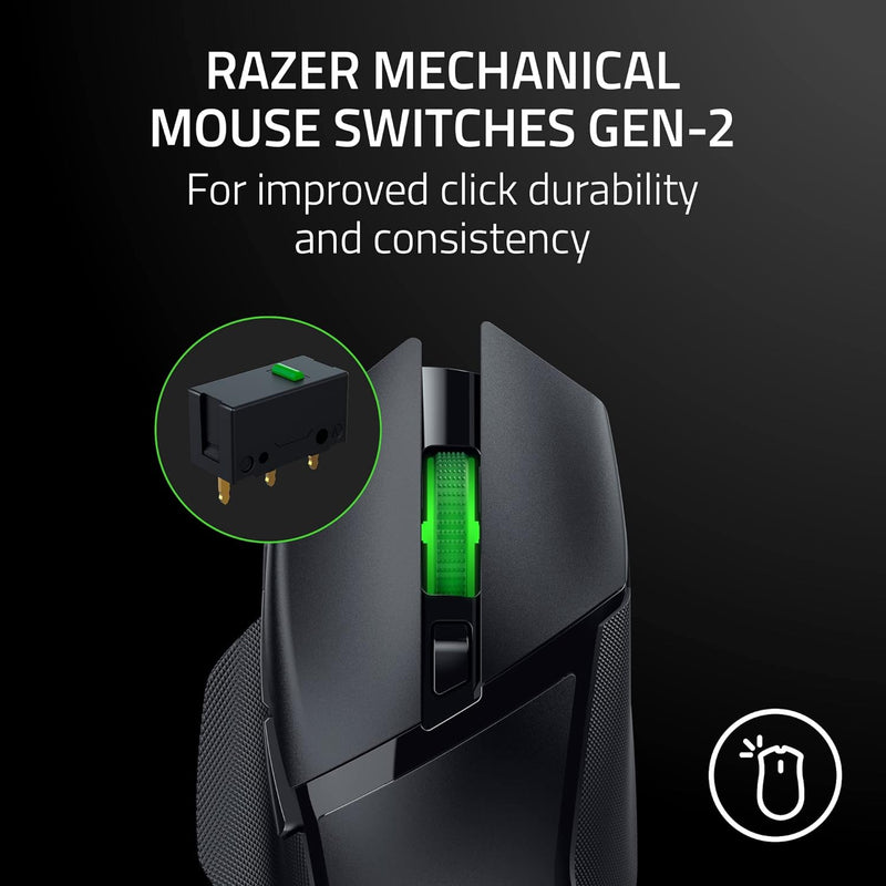 Razer RZ01-04870100-R3A1 Basilisk V3 X HyperSpeed - Wireless Ergonomic Gaming Mouse - AP Packaging