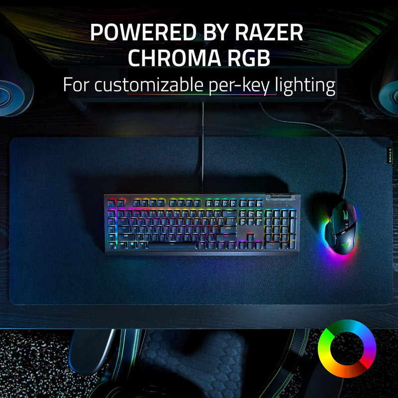 Razer RZ03-04701800-R3M1 BlackWidow V4 X-Mechanical Gaming Keyboard (Yellow Switch)-US Layout-FRML