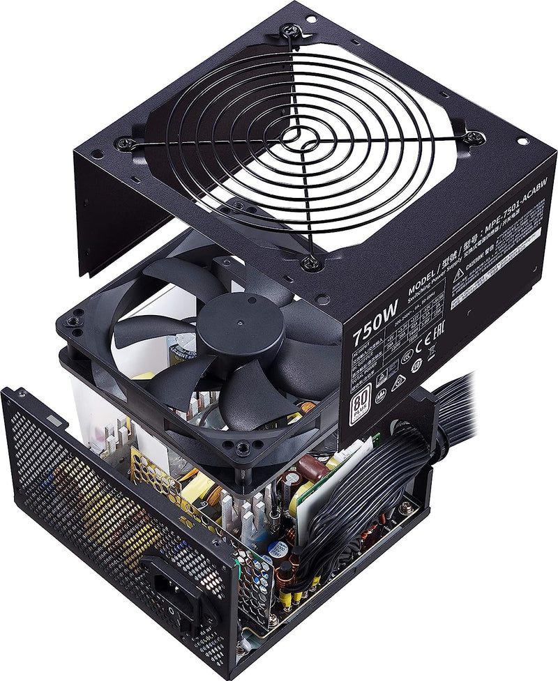 COOLER MASTER MWE WHITE 750W 80PLUS 230V, SINGLE +12V RAIL, 120MM HDB FAN, DC-TO-DC TECHNO