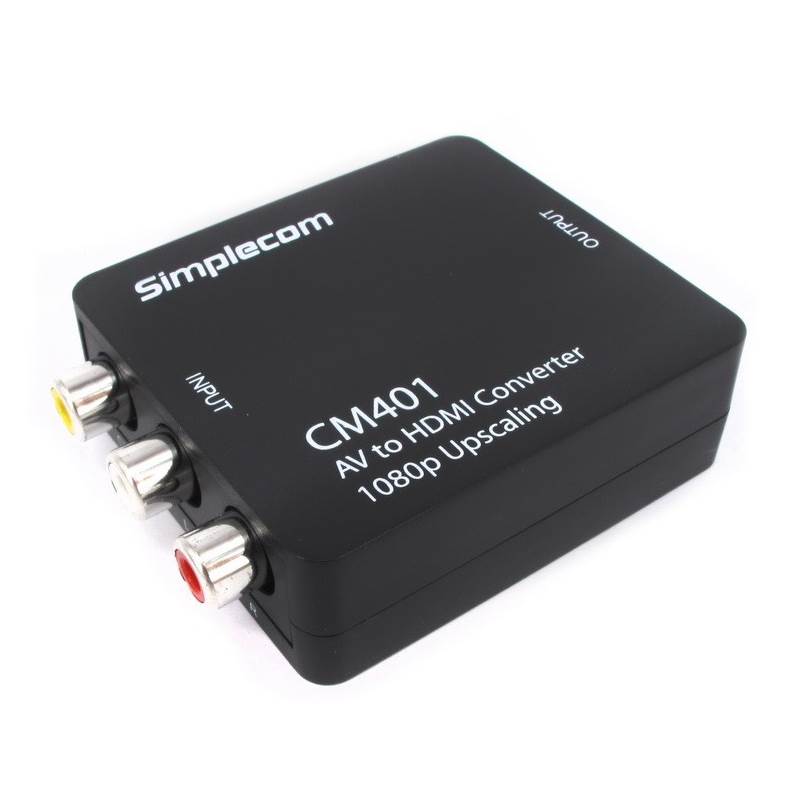 Simplecom CM413 HDMI to Composite AV CVBS 3RCA Video Converter 1080p Downscaling