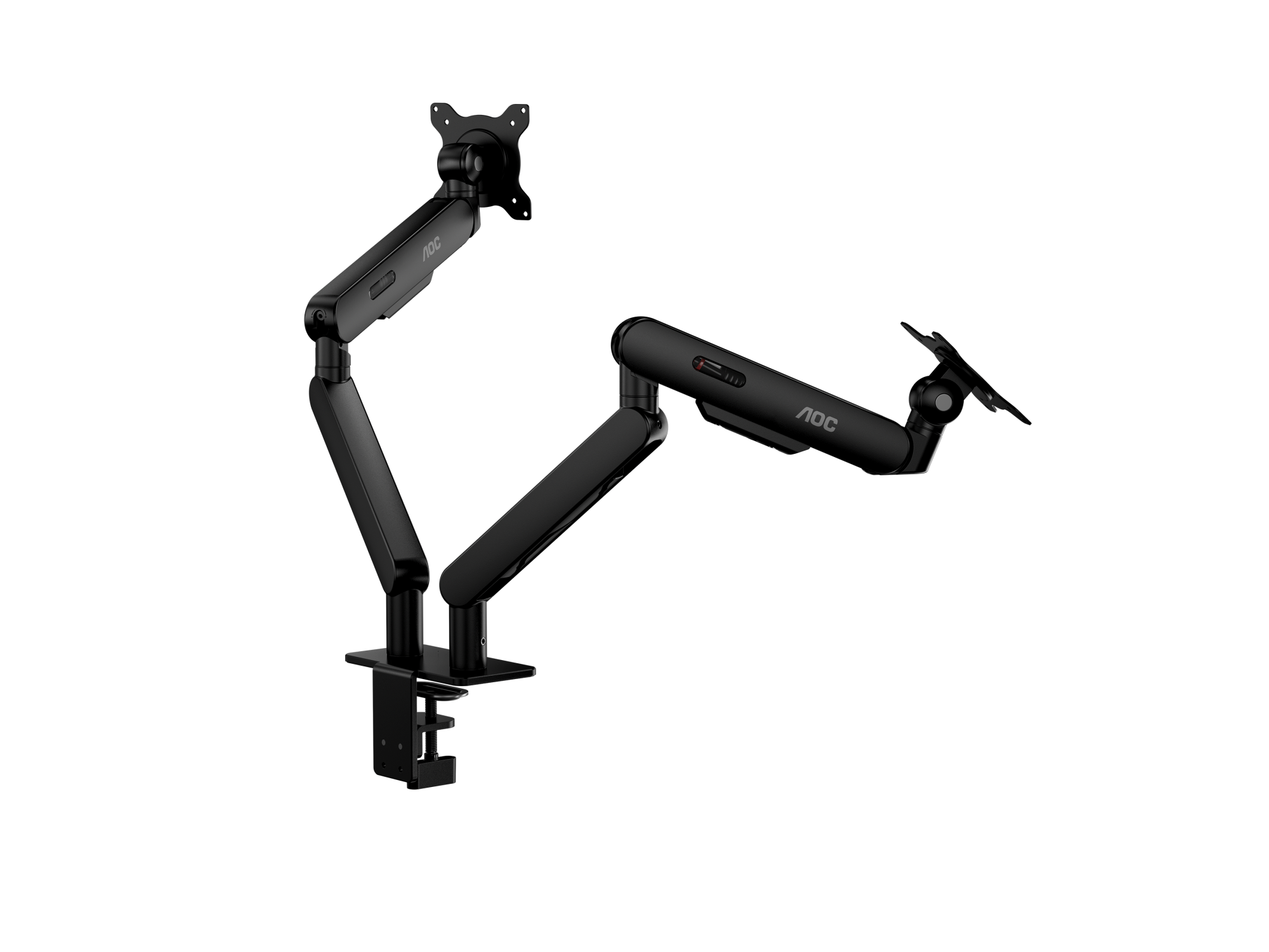 AOC AM420B Dual Monitor Arm. 17"-34", Durable Mechanical Spring, Black.