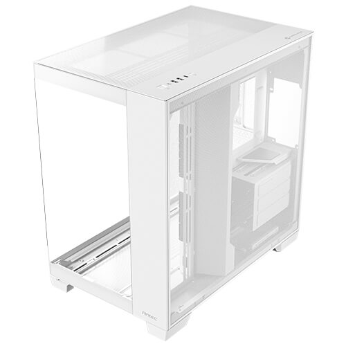 Antec C8 White E-ATX, mATX, ITX, Seamless Edge View Front and Side, USB-C, 4mm Tempered Glass, 360mm liquid cooler top, bottom, side. 2x USB 3.0 White Case.