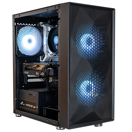 EliteNode Powered by Asus. Ready To Go Gaming PC (ROC-S04403) AMD Ryzen 5 7500F, RX7600 8GB, 16GB RAM, 1TB SSD, Win 11 Home, 3Y Warranty