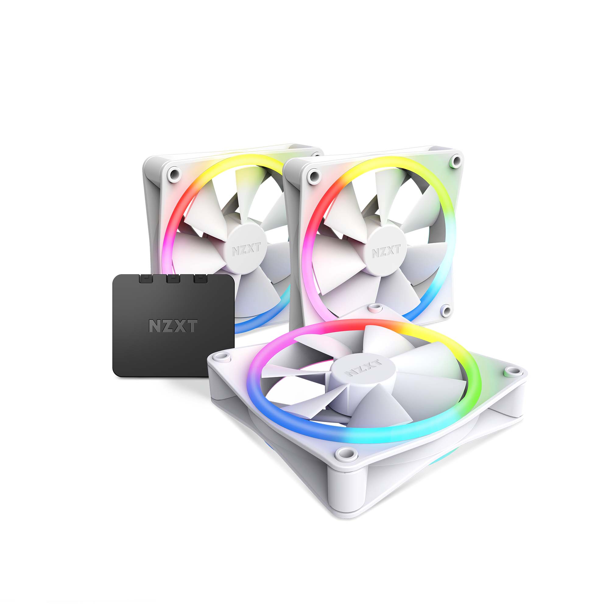 NZXT RF-D12TF-W1   F120RGB DUO - 120MM DUAL-SIDED RGB FAN - TRIPLE PACK