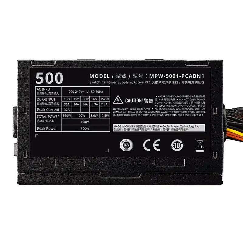 Cooler Master Elite P500 230V - V3 power supply unit 500 W 24-pin ATX ATX Black