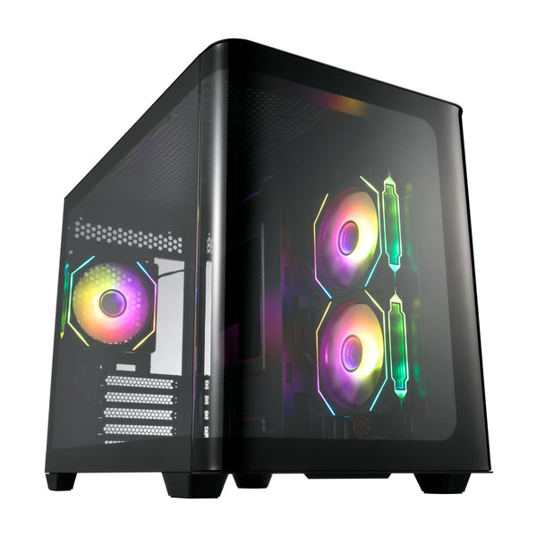 FSP S380-BA Micro ATX Gaming Case. Black