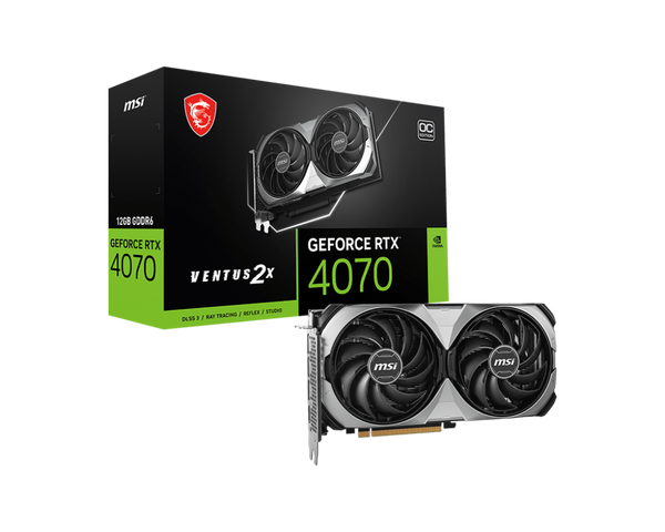 MSI GeForce RTX 4070 VENTUS 2X E1 12G OC Gaming Graphics Card