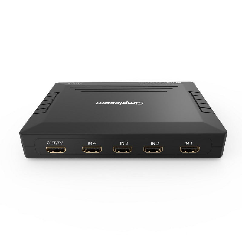 Simplecom CM340 Mechanical 4 Way Manual Push Button HDMI Switch Box 4 Port 4K UHD HDCP