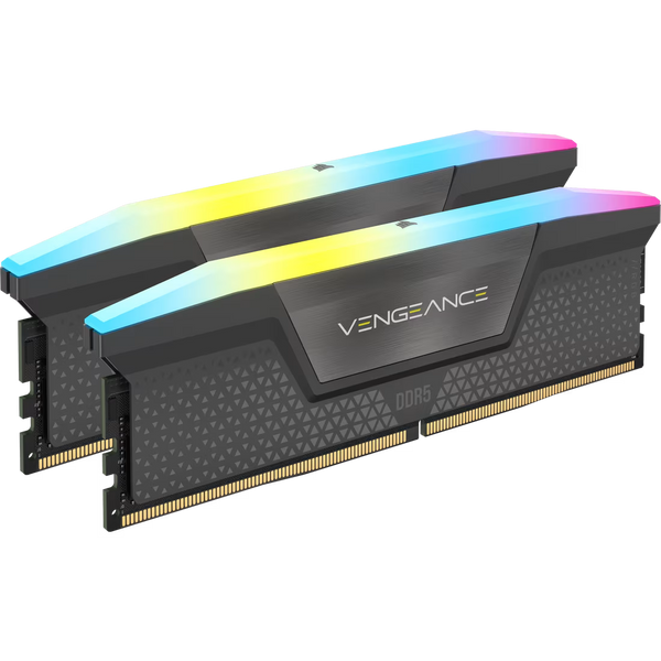 Corsair CMH64GX5M2B5600Z40K VENGEANCE® RGB 64GB (2x32GB) DDR5 DRAM 5600MT/s CL36 Memory Kit — Optimized for AMD