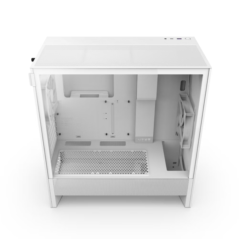 NZXT CC-H52FW-01 H5 FLOW 2024 ATX MID TOWER CASE. 2*120mm Case Fans included, White