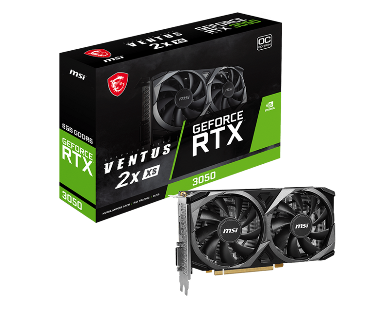 MSI GeForce RTX 3050 VENTUS 2X XS 8G OC Graphics Card