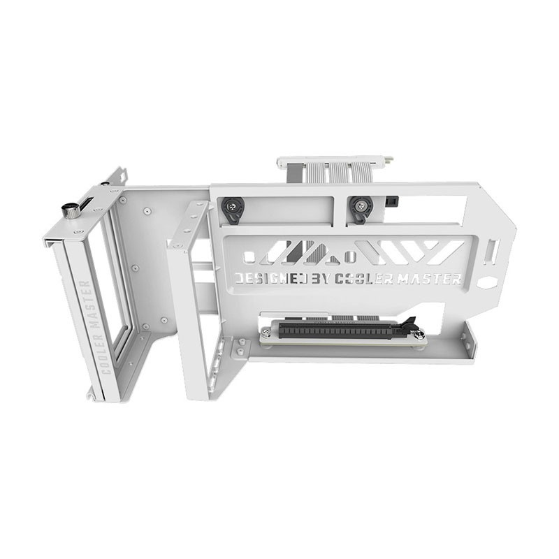 Cooler Master MCA-U000R-WFVK03 White Universal Vertical VGA Card Holder V3 + PCI-E x16 4.0 165mm Riser Cable, Support 7 PCIE slots chassis