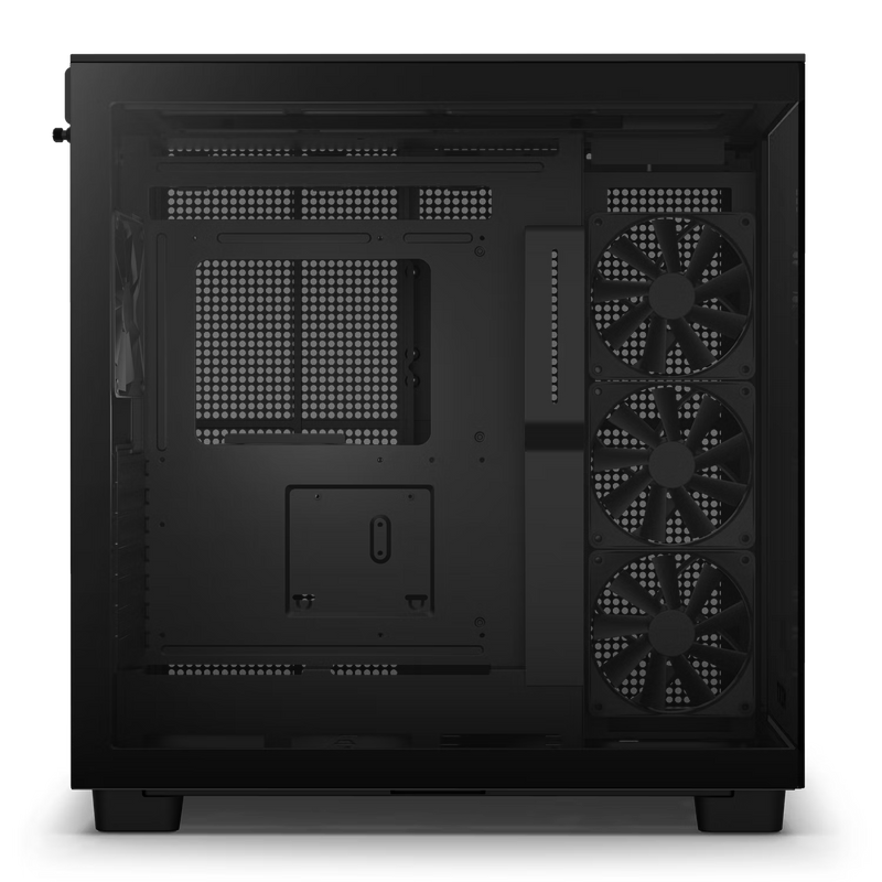 NZXT CM-H91FB-S1 H9 Flow (2023) Dual-Chamber Mid-Tower Case without Fans (SI) - All Black