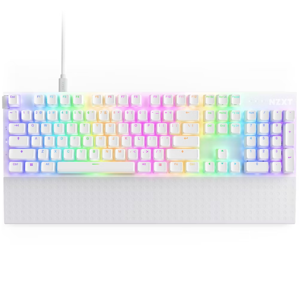 NZXT KB-001NW-US GAMING KEYBOARD FULL SIZE FUNCTION 2 US WHITE