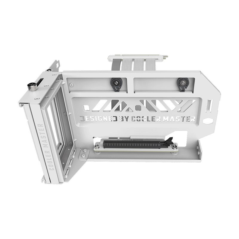 Cooler Master MCA-U000R-WFVK03 White Universal Vertical VGA Card Holder V3 + PCI-E x16 4.0 165mm Riser Cable, Support 7 PCIE slots chassis