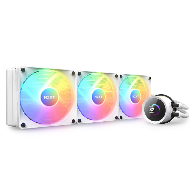 NZXT Kraken Elite 360 RGB - 360mm AIO liquid cooler w/ Display, RGB Controller and RGB Fans (White)