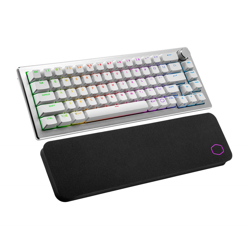 CoolerMaster CK-721-SKTR1-US CK721 65% RGB Wireless Mechanical Gaming Keyboard. Silver White, TTC Red Switch