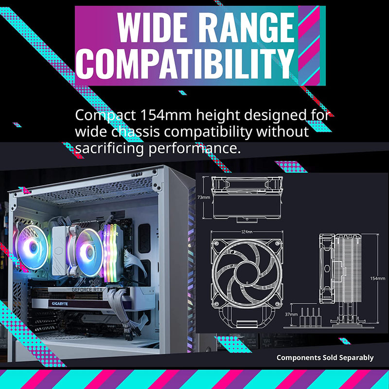 CoolerMaster RR-S4WW-20PA-R1 Hyper 212 Halo White Air Cooler