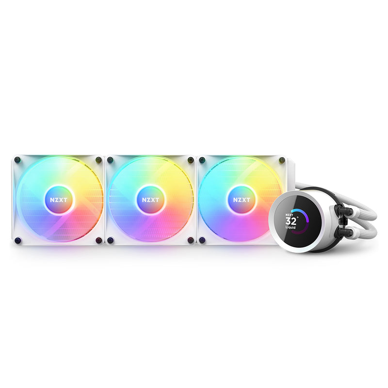 NZXT Kraken Elite 360 RGB - 360mm AIO liquid cooler w/ Display, RGB Controller and RGB Fans (White)