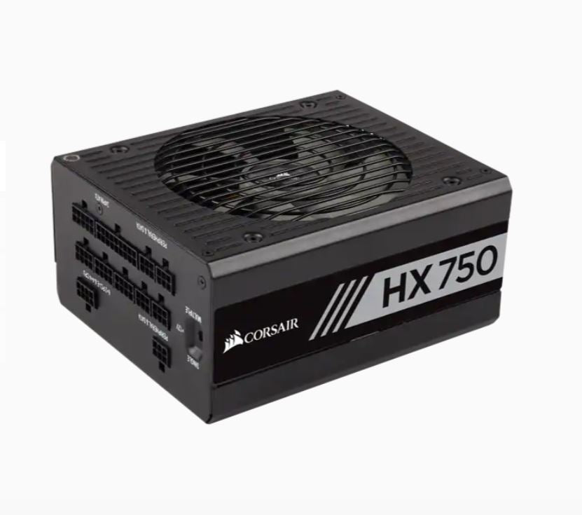 Corsair 750W HX 80+ Platinum Fully Modular 135mm FAN, ATX Power Supply, PSU, 10 Years Warranty